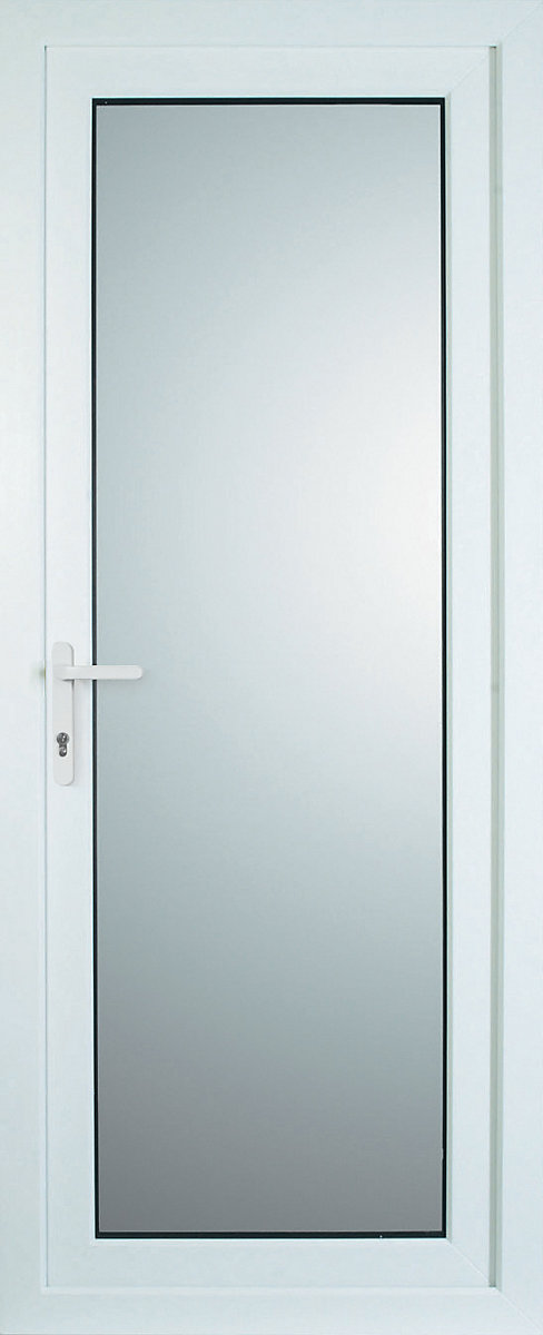 Glazed White Left-hand External Back Door set, (H)2055mm (W)920mm