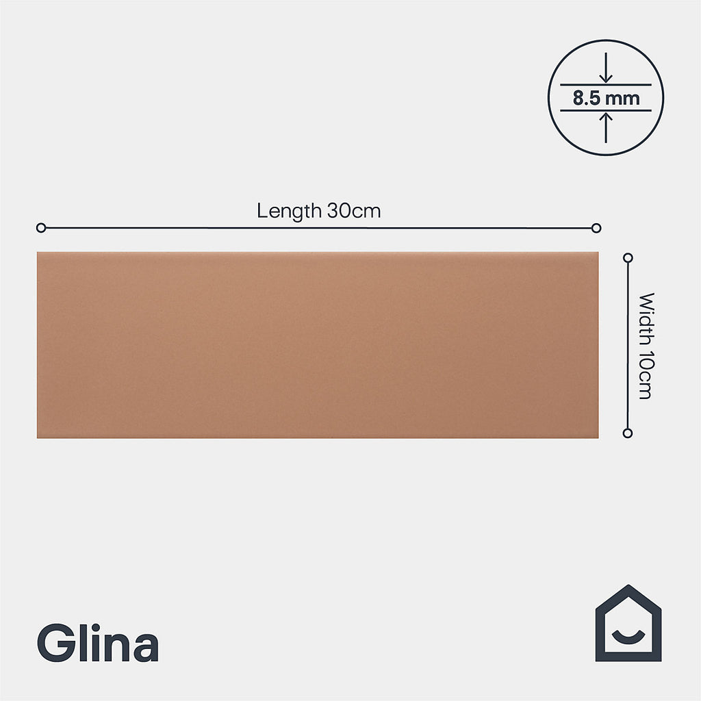Glina Cork Matt Ceramic Indoor Wall Tile Sample