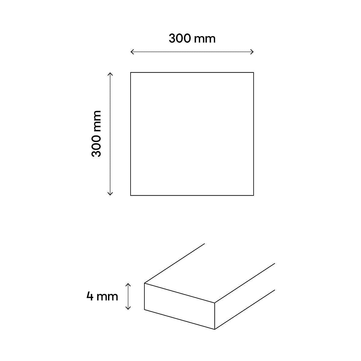 Glina White Matt Gloss & matt Flat Glass Mosaic tile sheet, (L)300mm (W)300mm