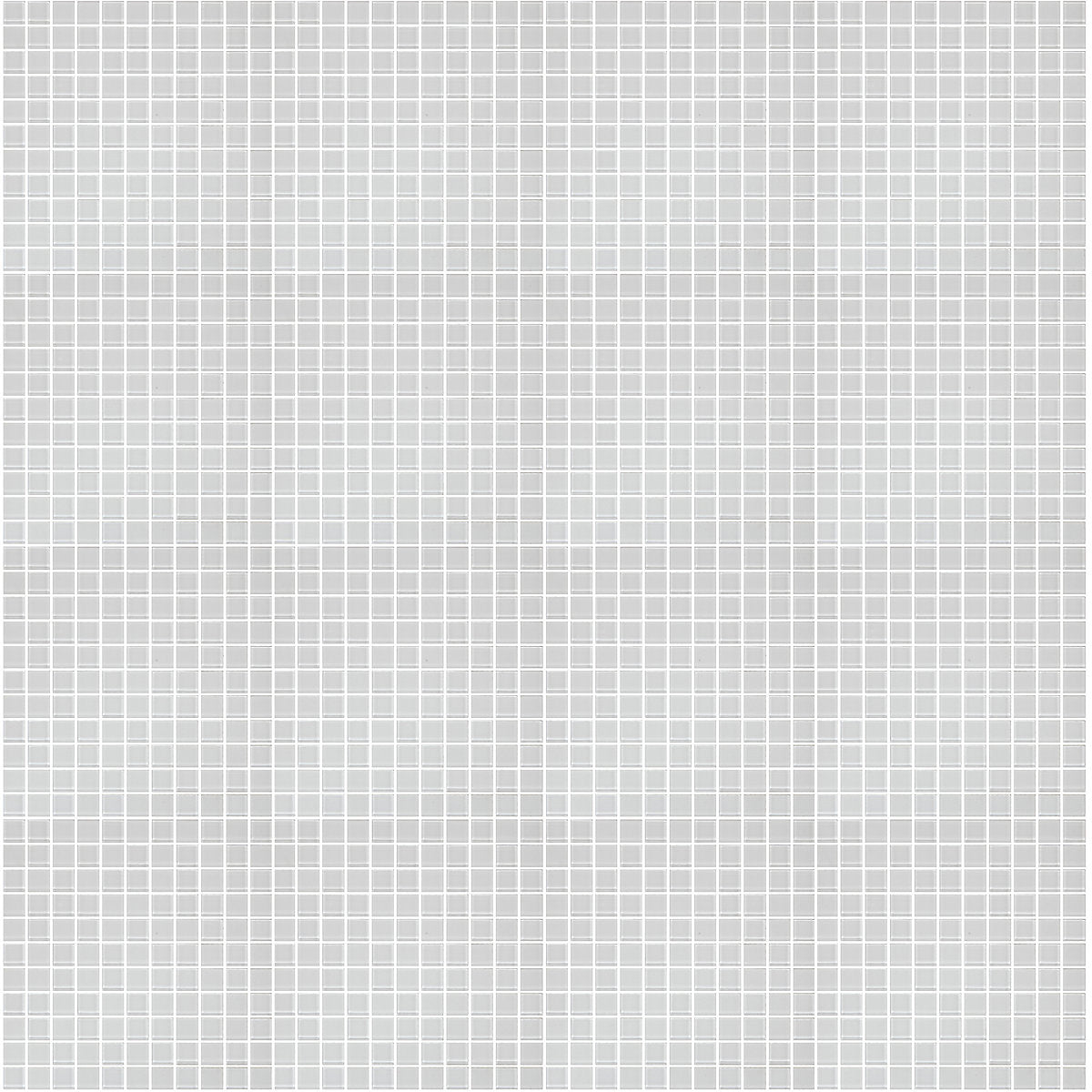 Glina White Matt Gloss & matt Flat Glass Mosaic tile sheet, (L)300mm (W)300mm