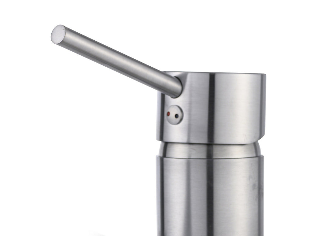 GoodHome Abruzzo Stainless steel effect Kitchen Pull-out Tap