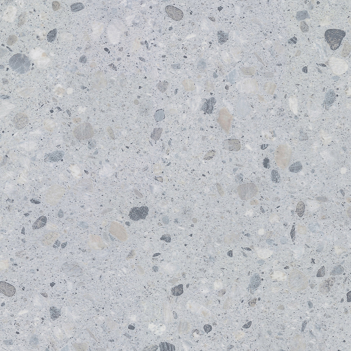 GoodHome Algiata Polished Grey Terrazzo effect Laminated chipboard Back panel, (H)8mm (W)600mm (T)8mm