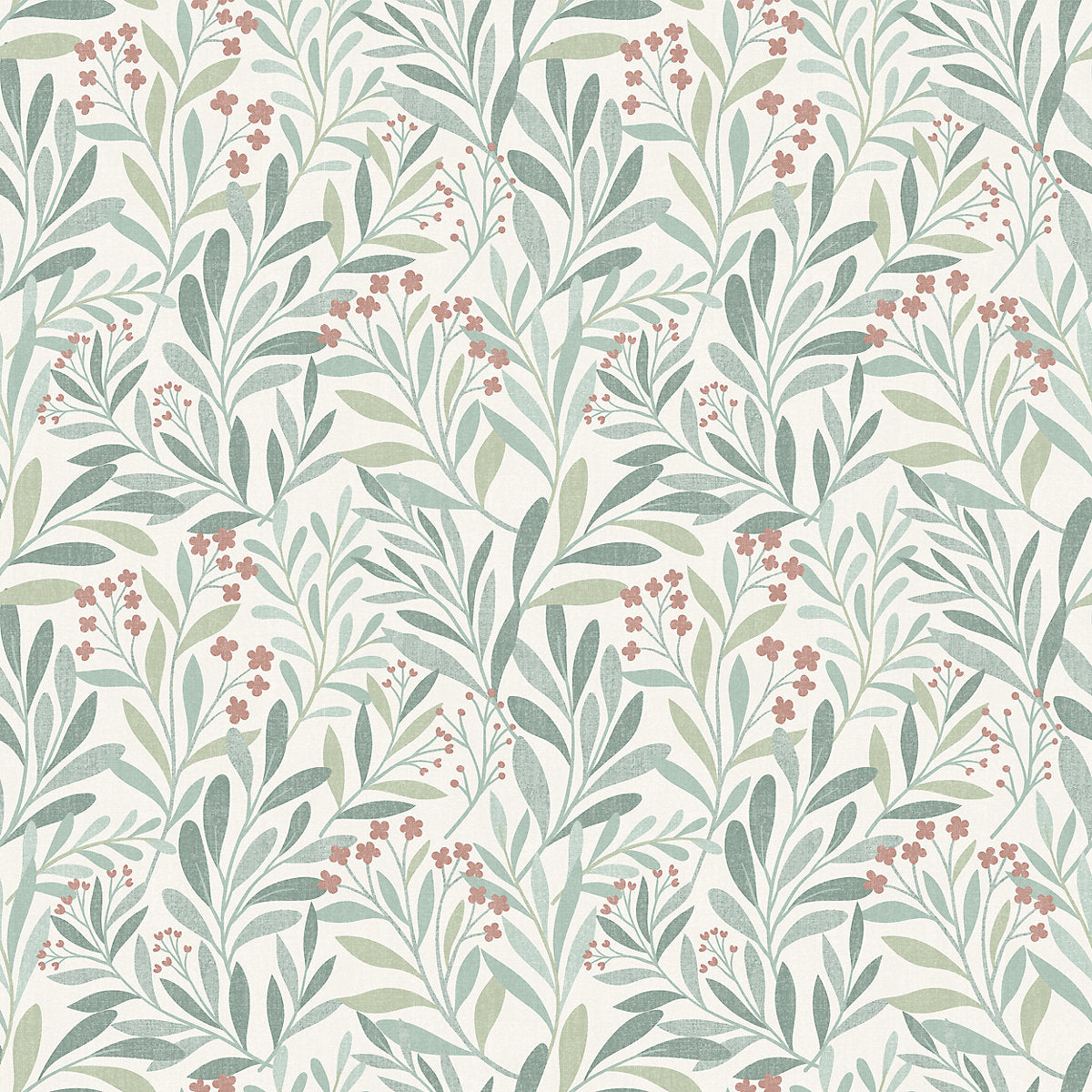 GoodHome Alluets Green Foliage Patterned Textured Wallpaper