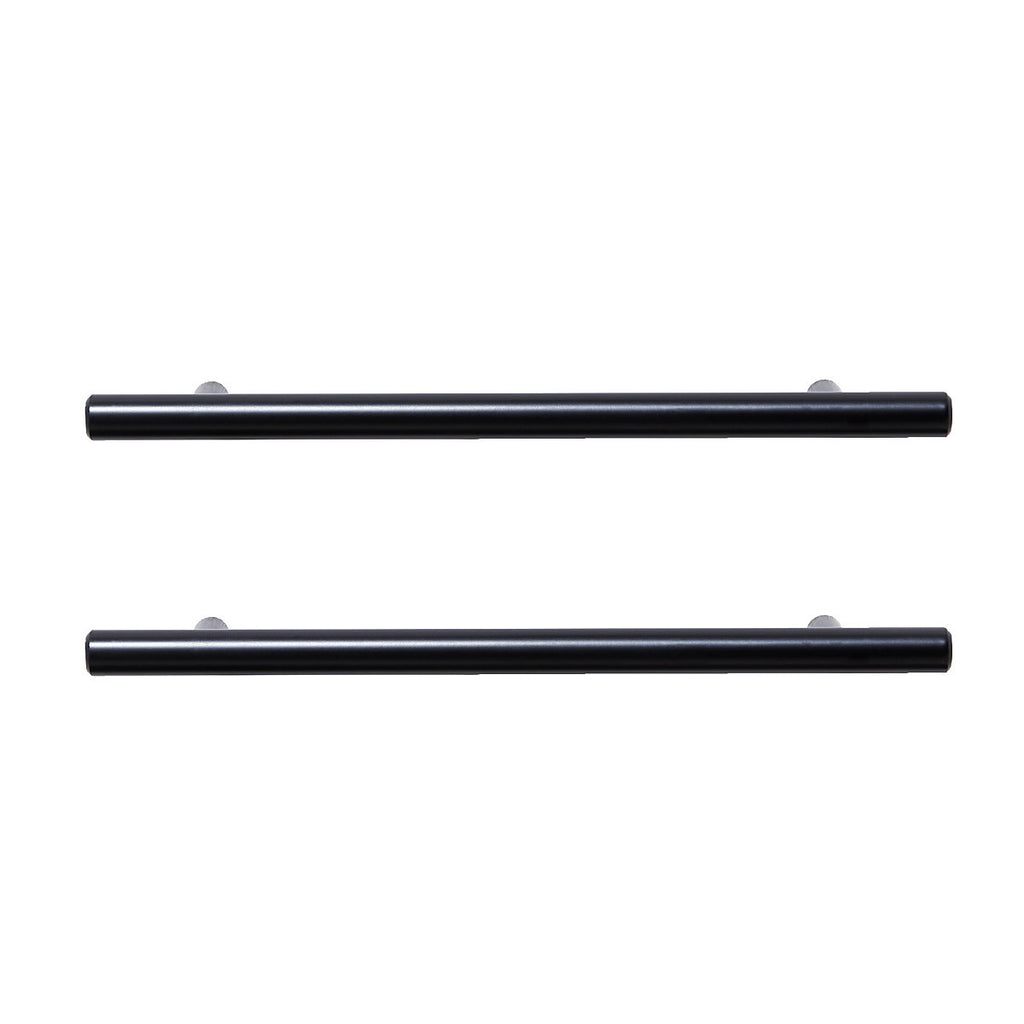 GoodHome Annatto Matt Black Kitchen cabinets Bar Pull Handle (L)22cm (D)32mm, Pack of 2