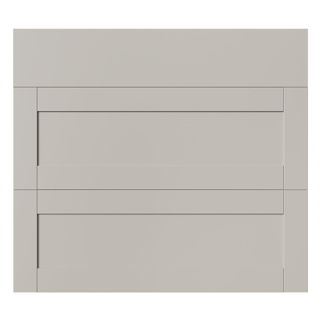 GoodHome Ashmead Matt pebble 3 drawer cabinet front (H)715mm (W)797mm (T)16mm
