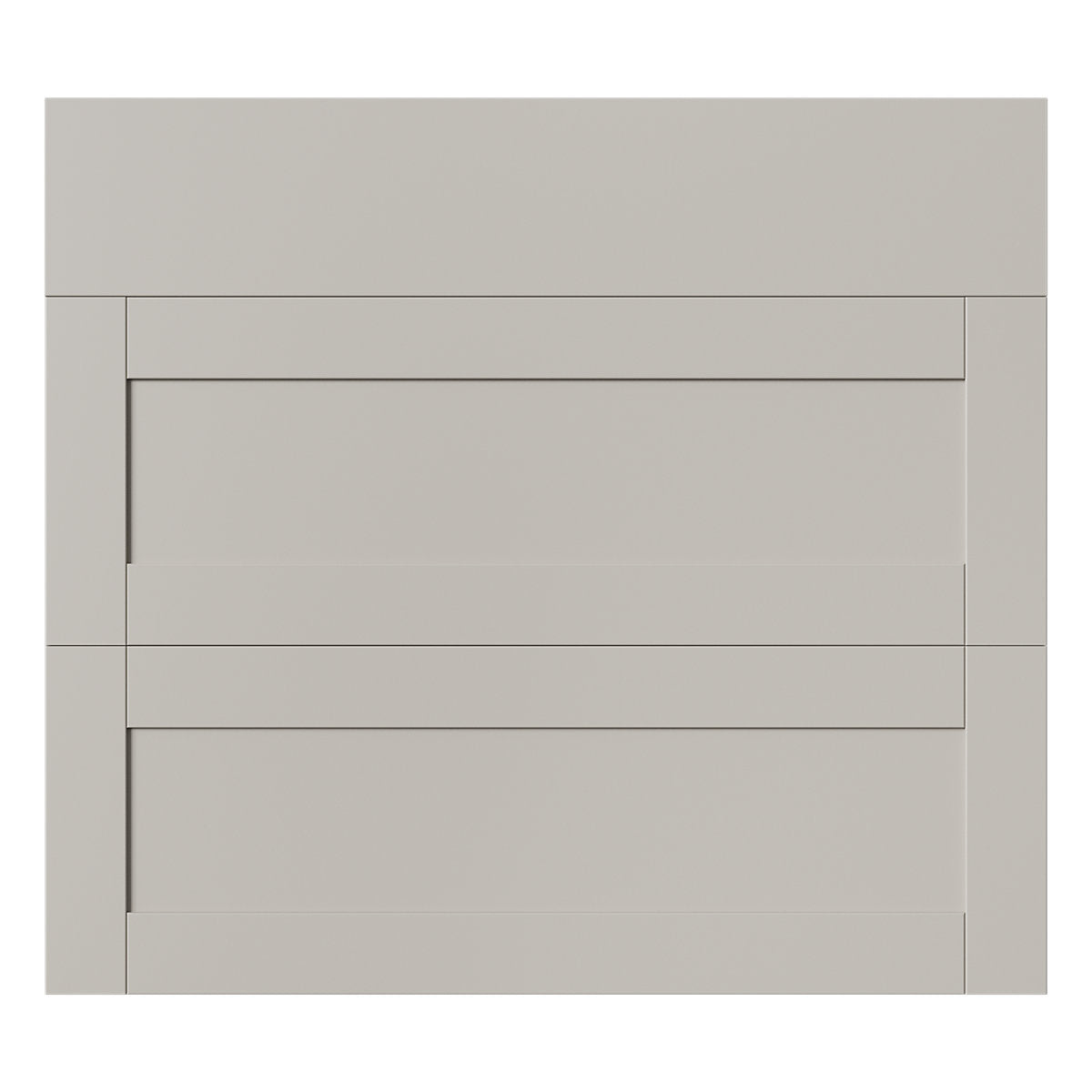 GoodHome Ashmead Matt pebble 3 drawer cabinet front (H)715mm (W)797mm (T)16mm