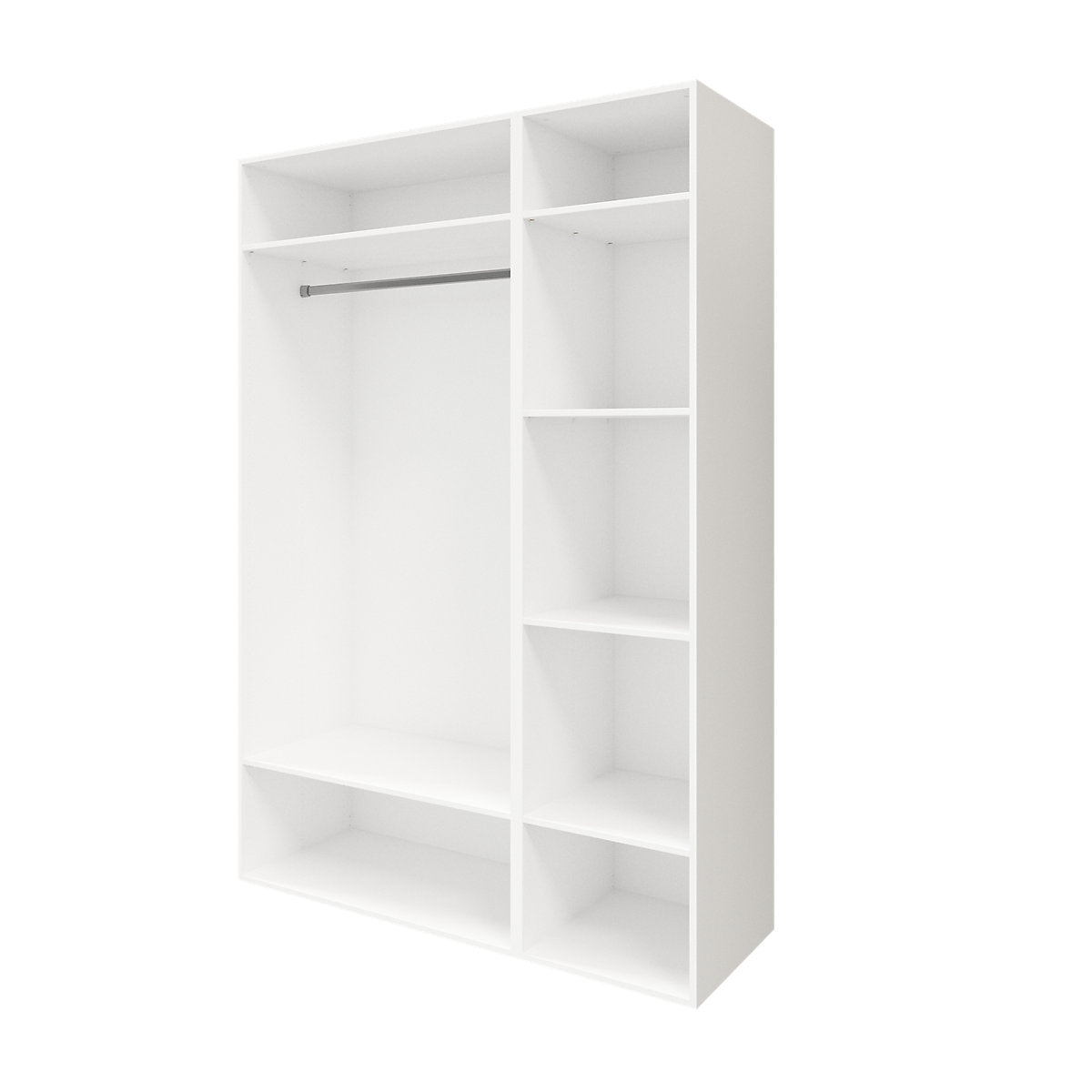 GoodHome Atomia Freestanding Matt white Chipboard Mirrored Triple 2 drawer Wardrobe (H)2250mm (W)1000mm (D)580mm