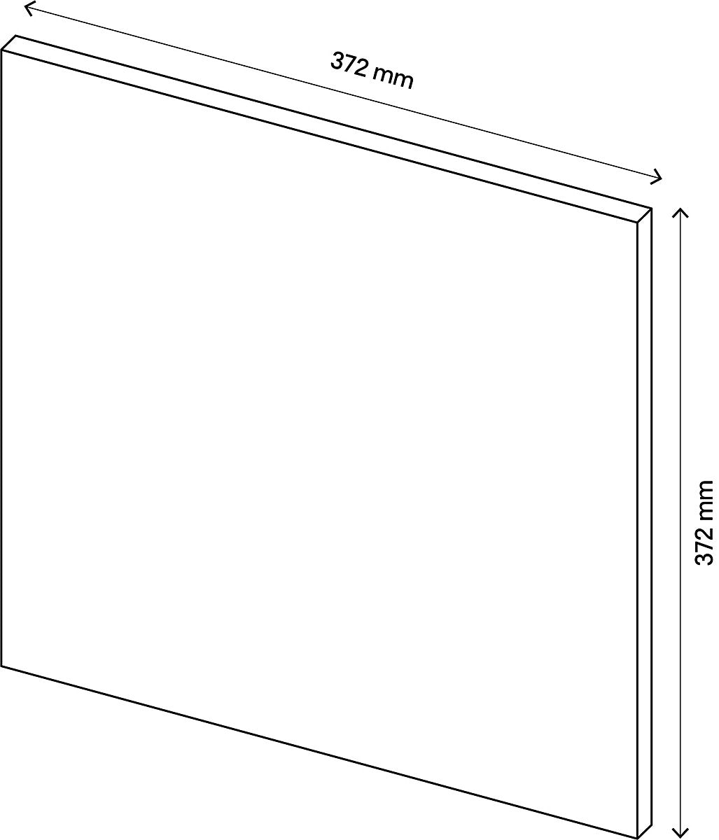 GoodHome Atomia Matt Grey oak effect Non-mirrored Modular furniture door, (H) 372mm (W) 372mm