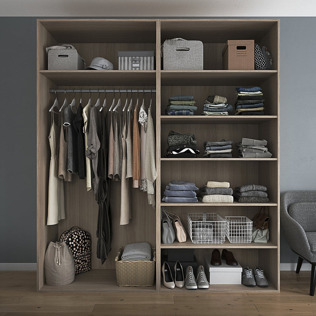 GoodHome Atomia Matt oak effect Particle board Wardrobe (H)2250mm (W)2000mm (D)655mm