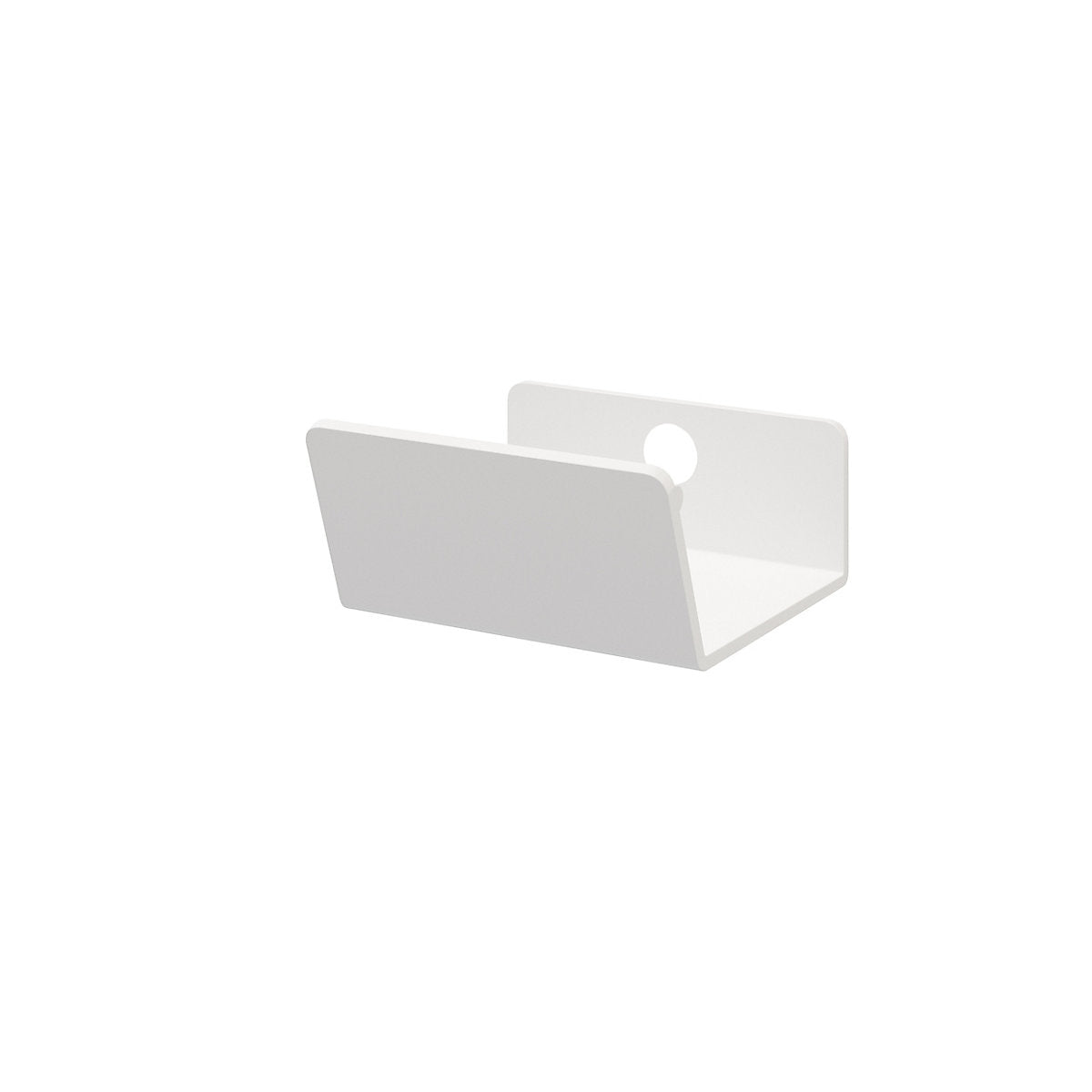 GoodHome Atomia Matt White Doors & drawers Edge Handle, (L)37mm x (D)34.5mm, Pack of 2