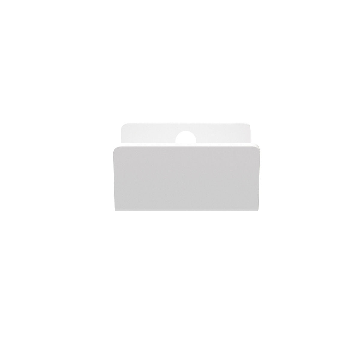 GoodHome Atomia Matt White Doors & drawers Edge Handle, (L)37mm x (D)34.5mm, Pack of 2