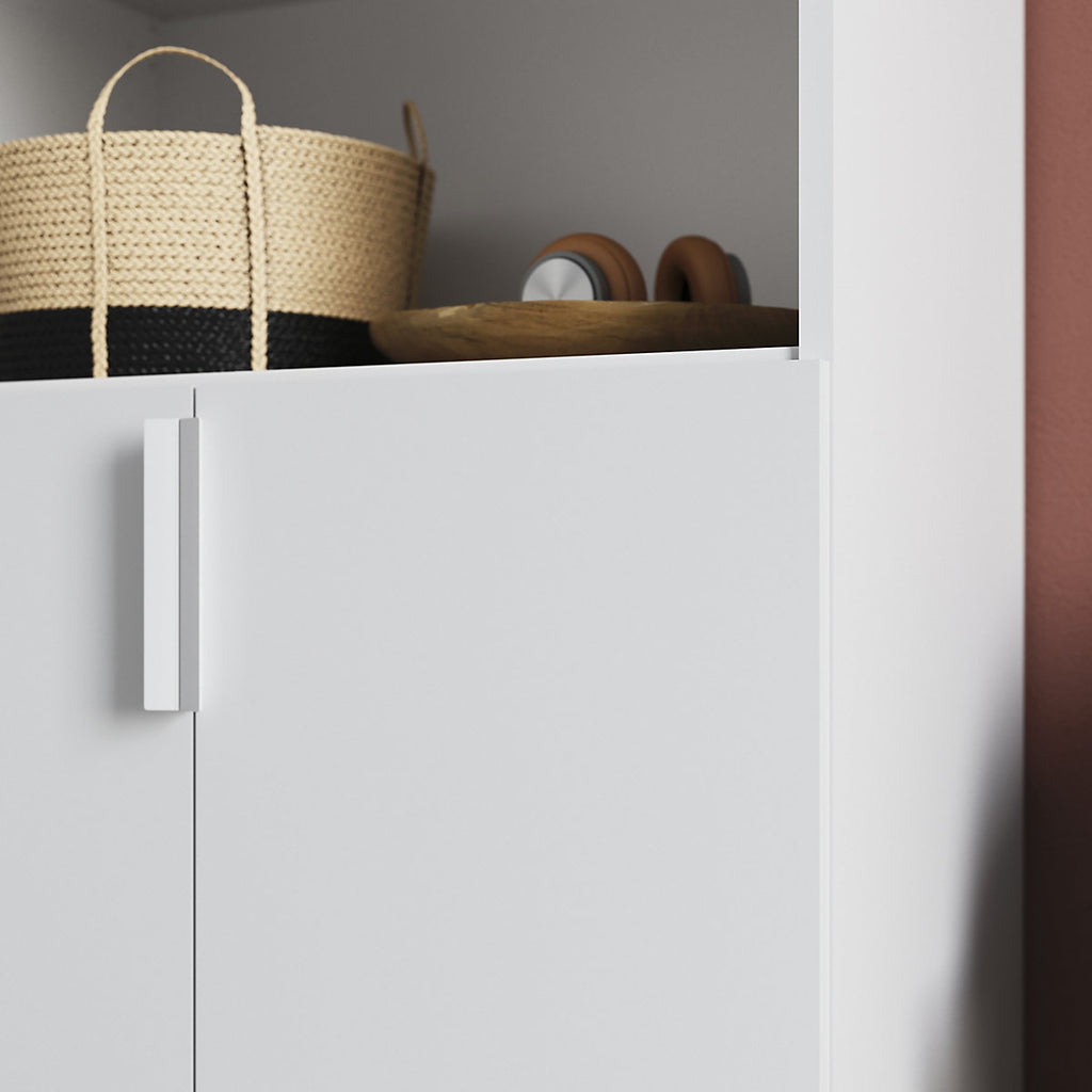 GoodHome Atomia Matt White Doors & drawers Edge Handle, (L)37mm x (D)34.5mm, Pack of 2