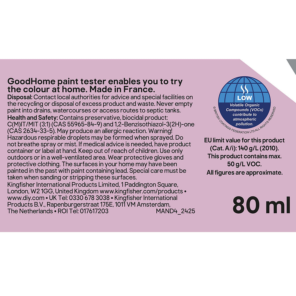 GoodHome Bantry Matt Colour tester, 80ml