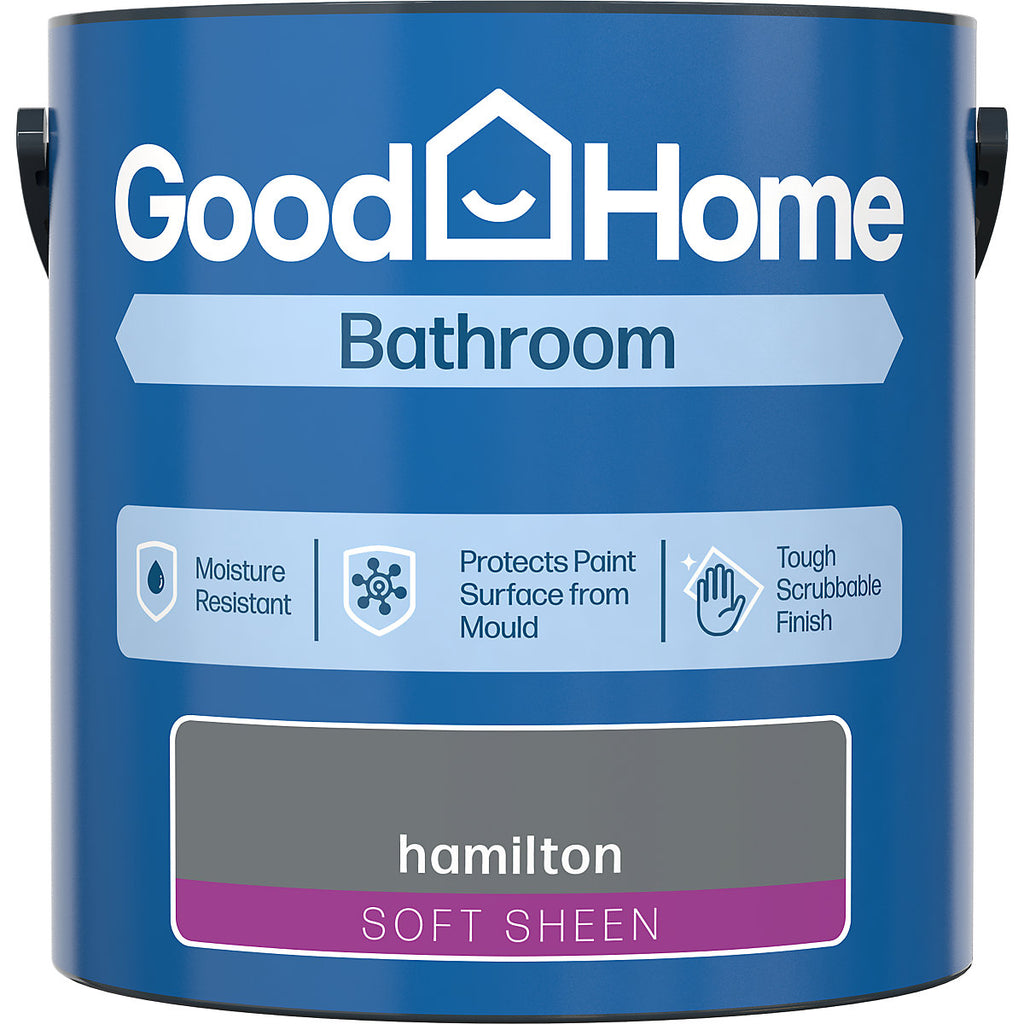 GoodHome Bathroom Hamilton Soft sheen Wall & ceiling Emulsion paint, 2.5L