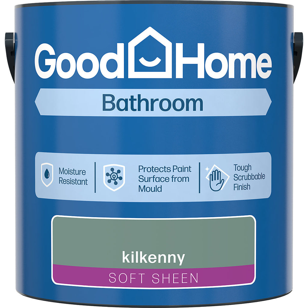 GoodHome Bathroom Kilkenny Soft sheen Wall & ceiling Emulsion paint, 2.5L