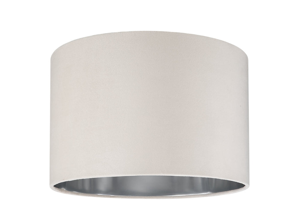 GoodHome Bodmin Beige Silver effect Round Lamp shade (D)30cm