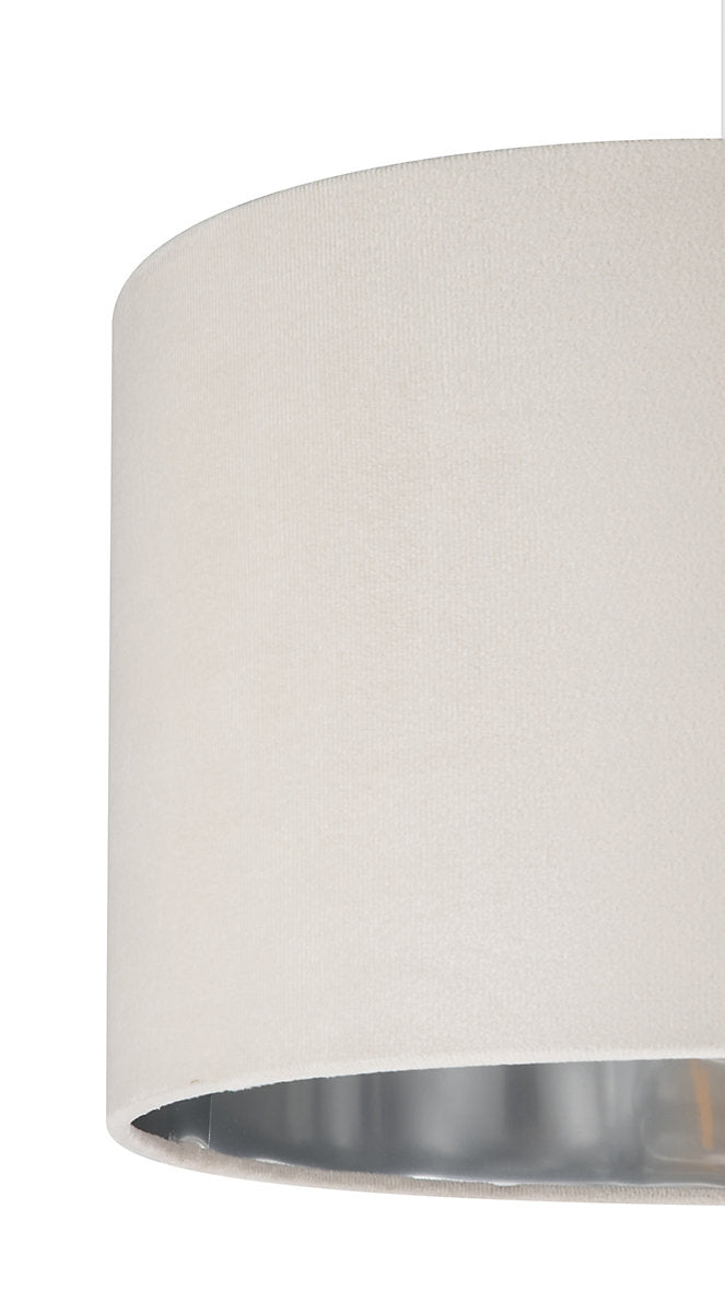 GoodHome Bodmin Beige Silver effect Round Lamp shade (D)30cm