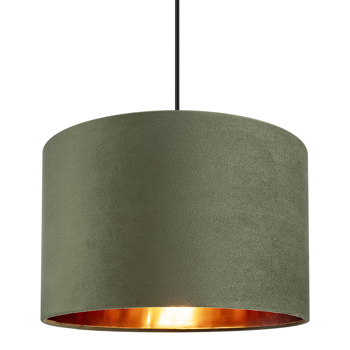 GoodHome Bodmin Olive Round Lamp shade (D)30cm