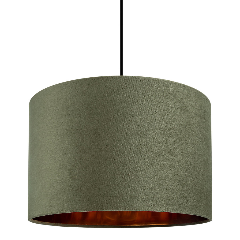GoodHome Bodmin Olive Round Lamp shade (D)30cm