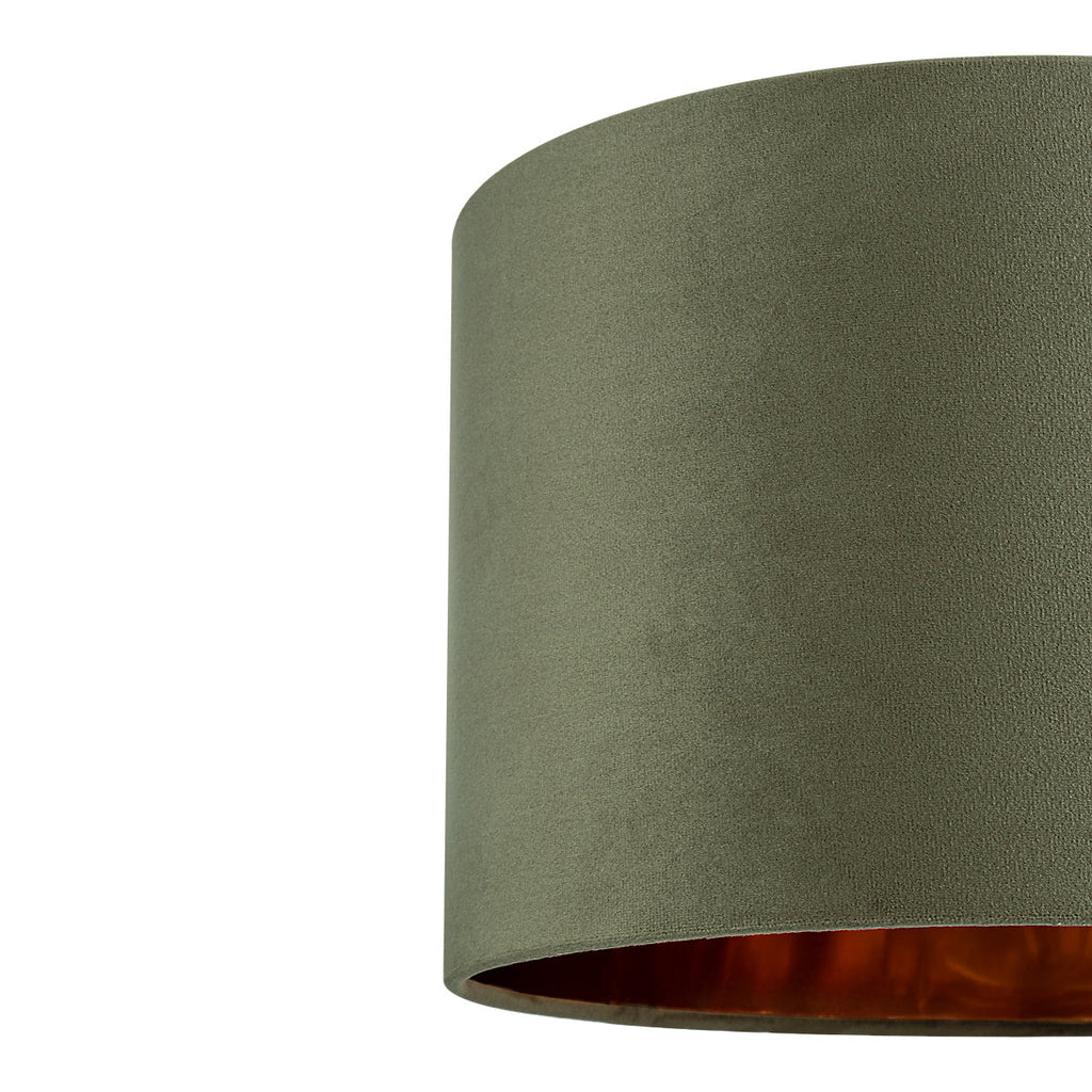 GoodHome Bodmin Olive Round Lamp shade (D)30cm