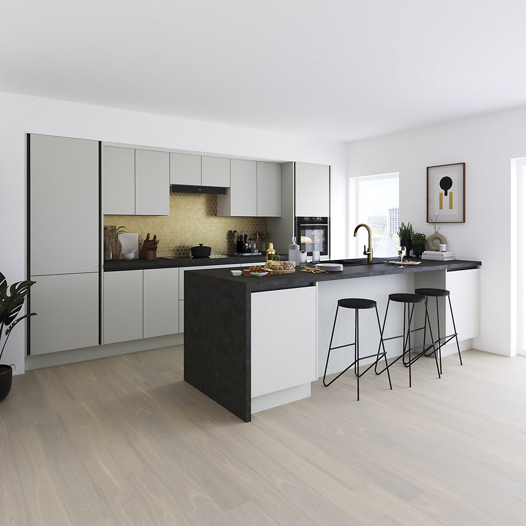 GoodHome Caraway Innovo Handleless Matt Black Drawer outer corner