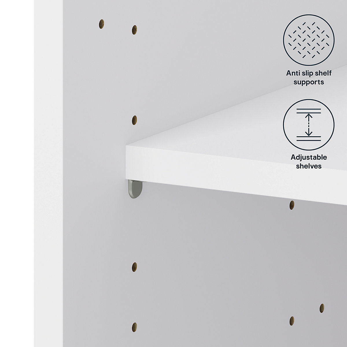 GoodHome Caraway White Base cabinet, (W)900mm