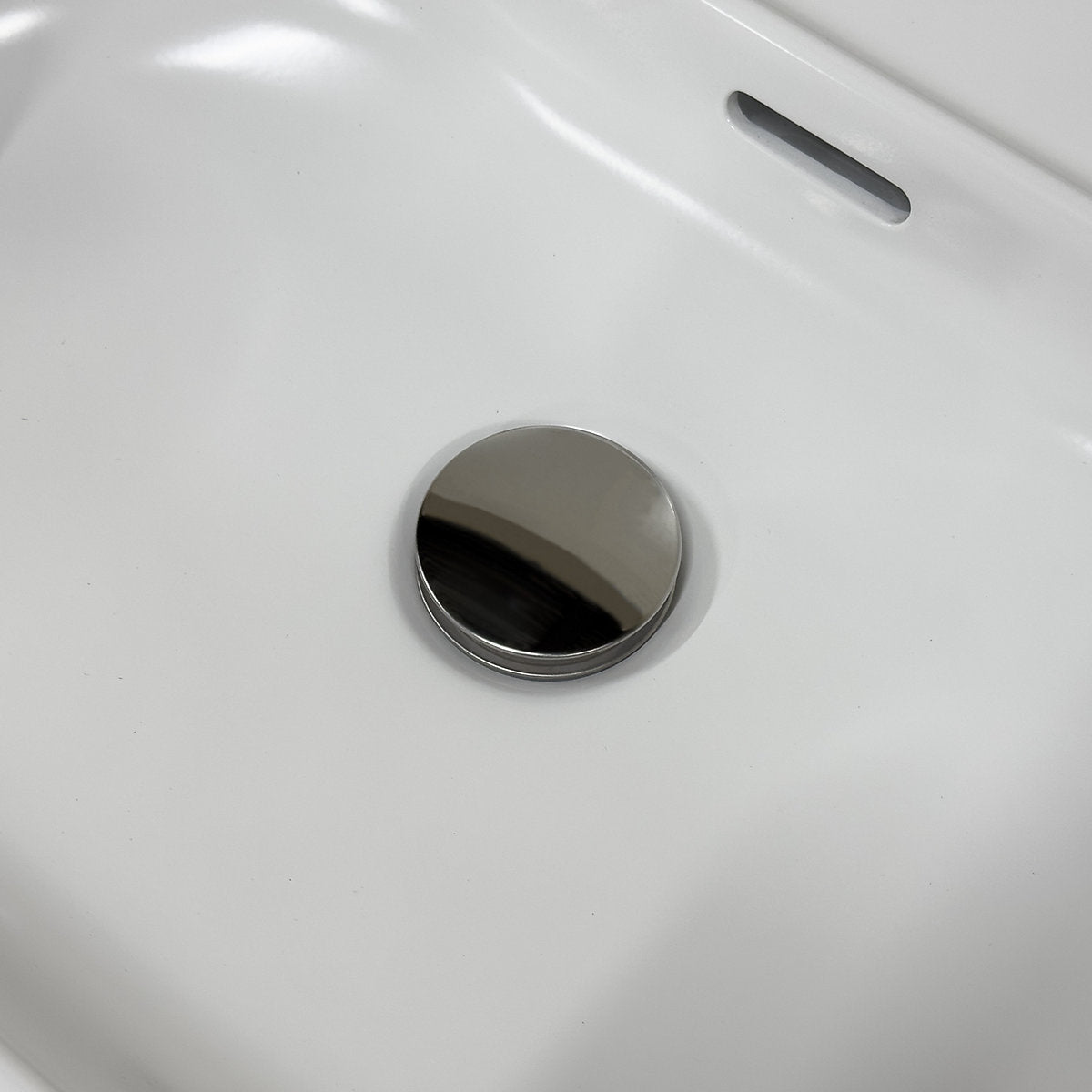 GoodHome Cavally Satin White Rectangular Single Vanity Basin (W)120.4cm