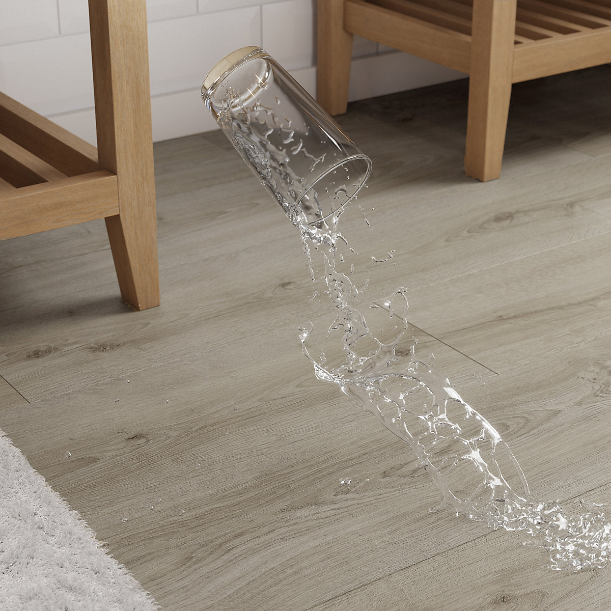 GoodHome Cleobury Parquet look Oak effect Laminate Flooring, 1.69m²