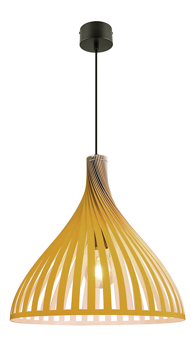 GoodHome Crozon Mustard Pendant ceiling light, (Dia)380mm