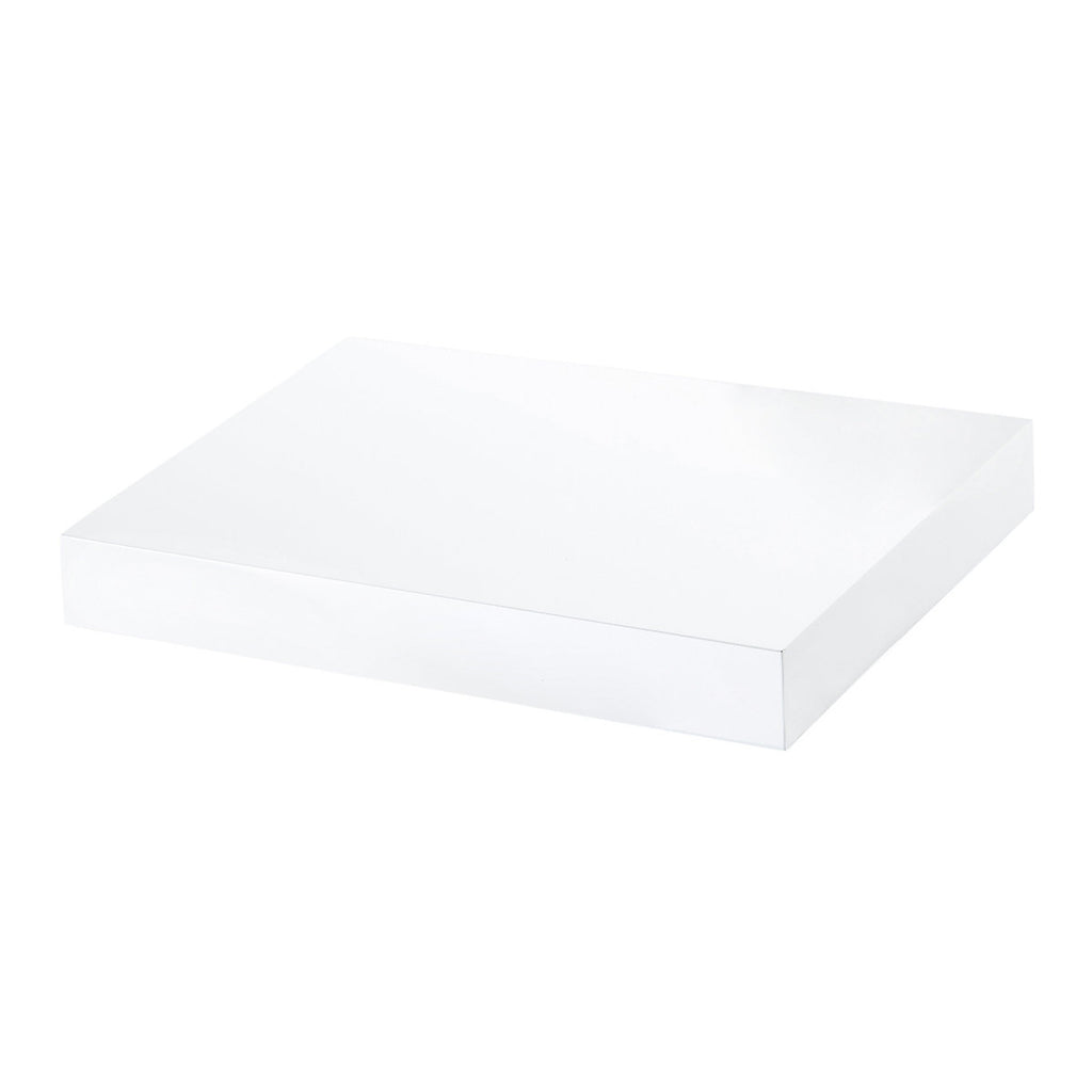 GoodHome Cusko White Rectangular Floating shelf (L)30cm x (D)23.5cm