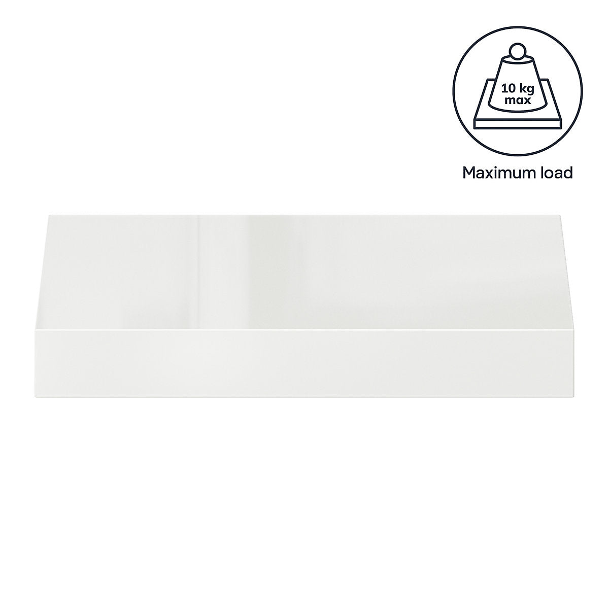 GoodHome Cusko White Rectangular Floating shelf (L)30cm x (D)23.5cm