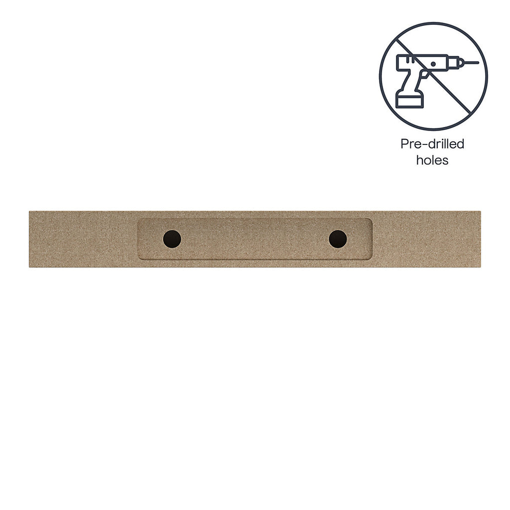 GoodHome Cusko White Rectangular Floating shelf (L)30cm x (D)23.5cm