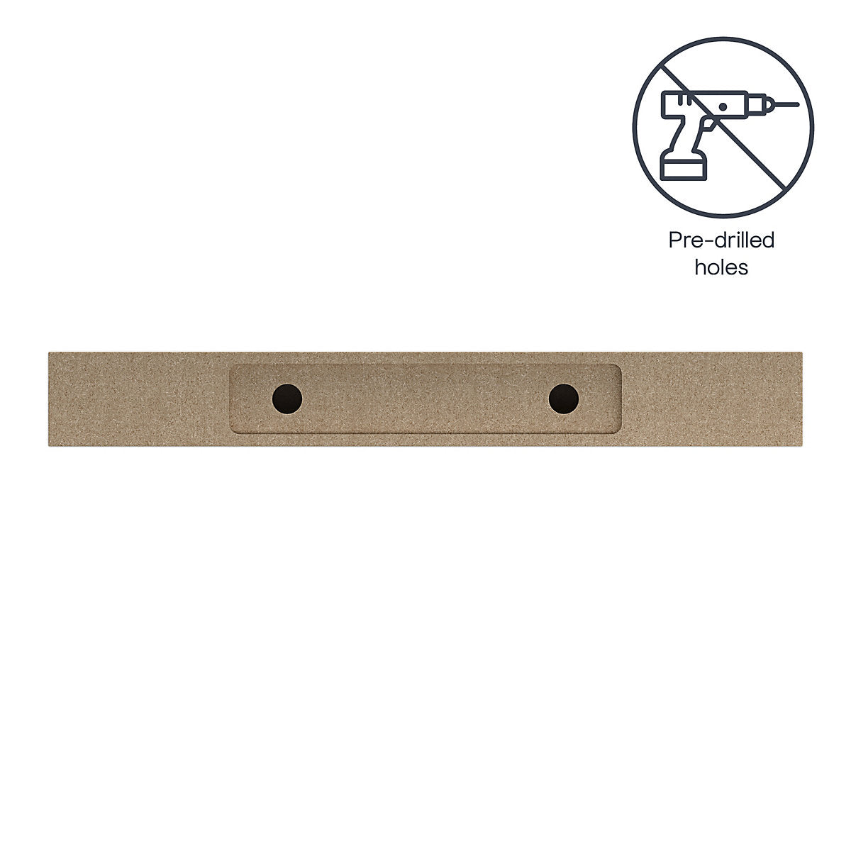 GoodHome Cusko White Rectangular Floating shelf (L)30cm x (D)23.5cm