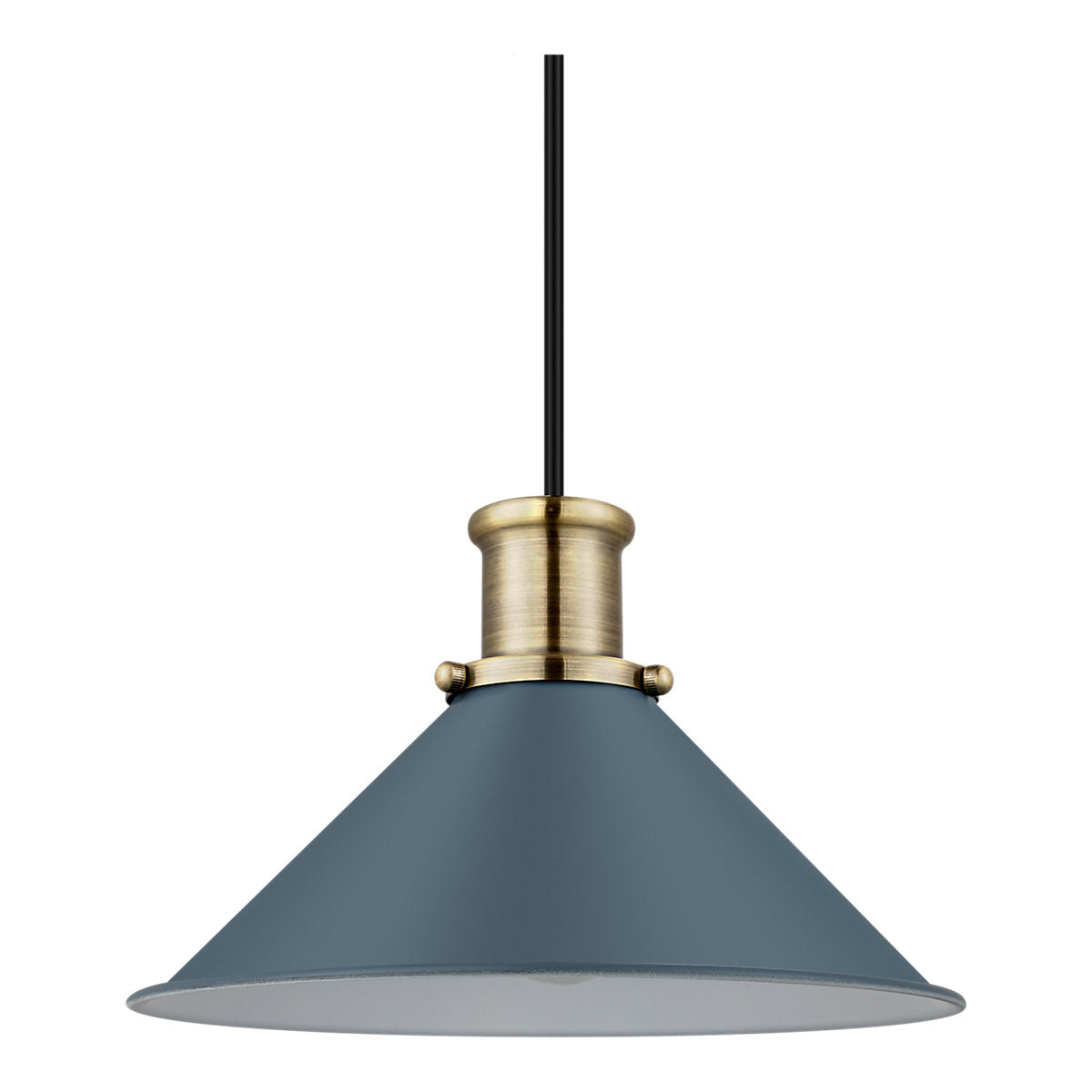GoodHome Danvers Blue Coolie Cone Lamp shade (D)26cm