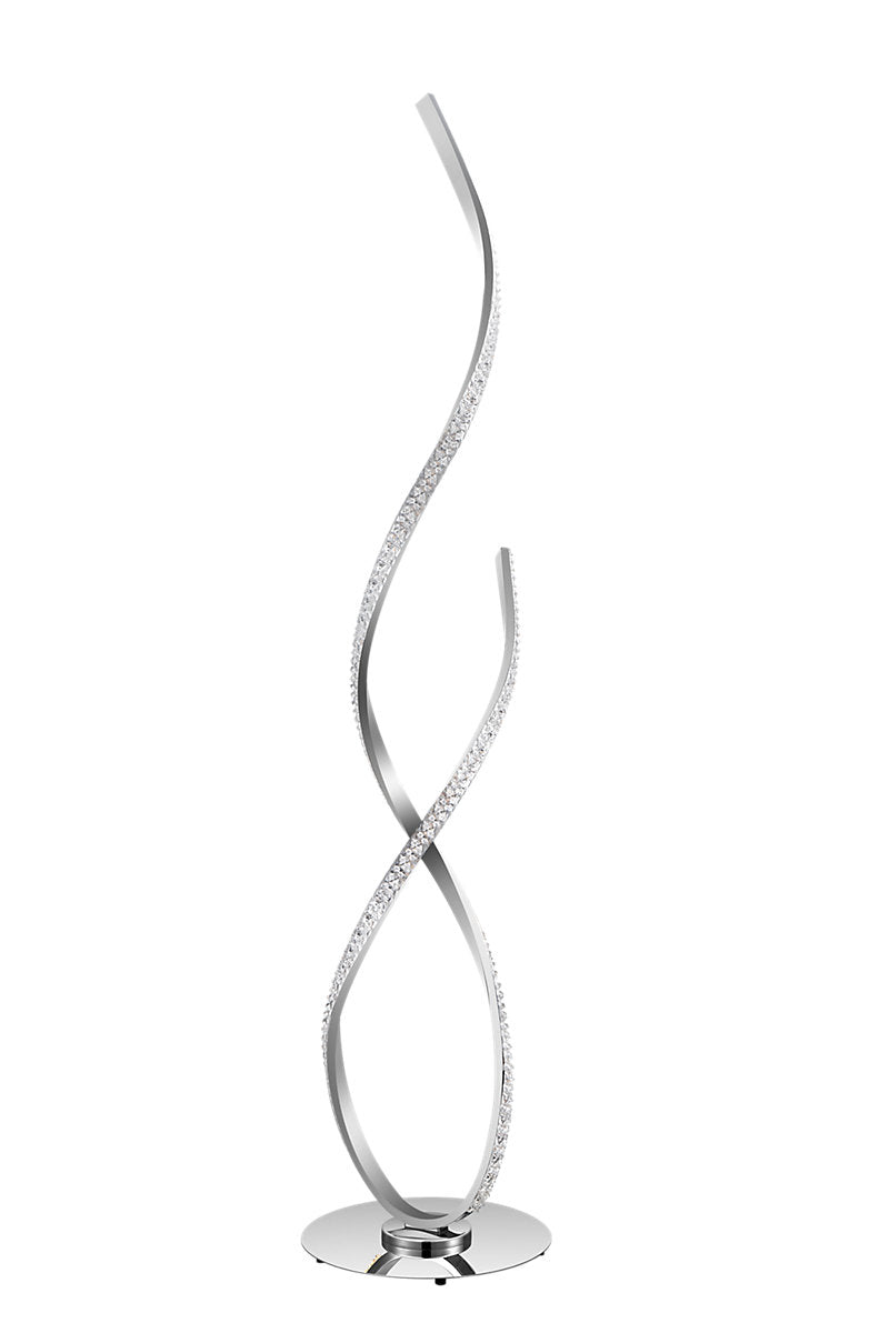 GoodHome Darien Chrome effect LED Floor lamp