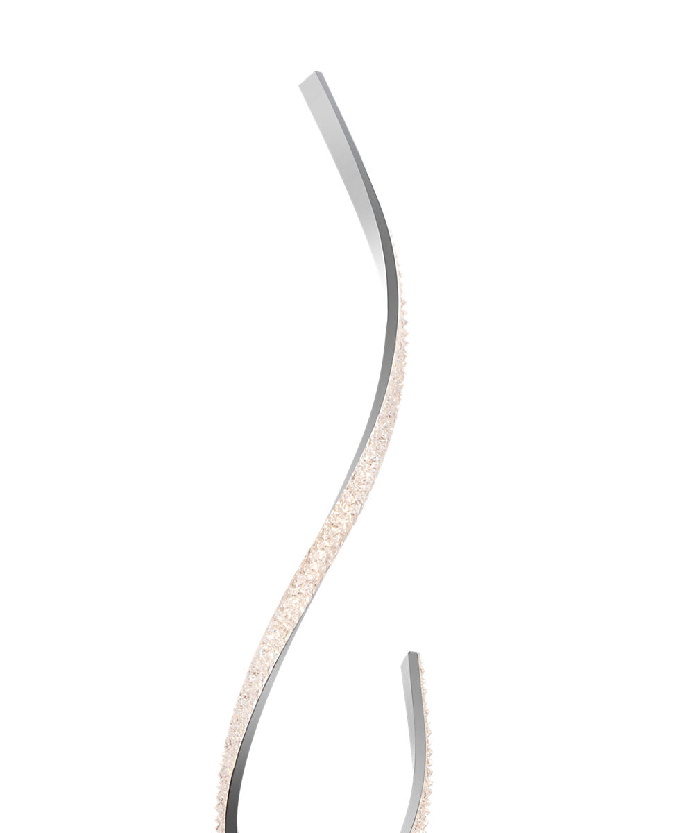 GoodHome Darien Chrome effect LED Floor lamp