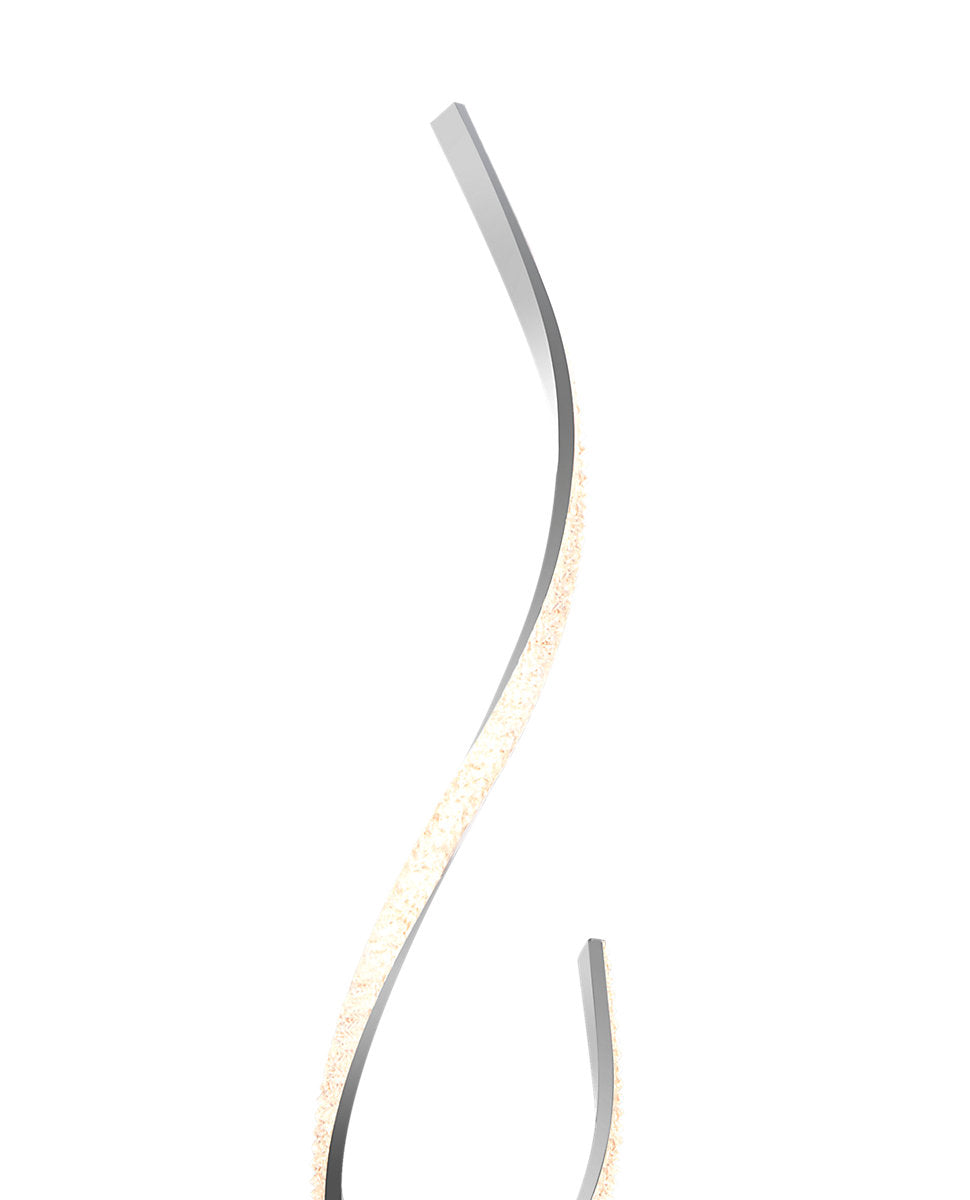 GoodHome Darien Chrome effect LED Floor lamp