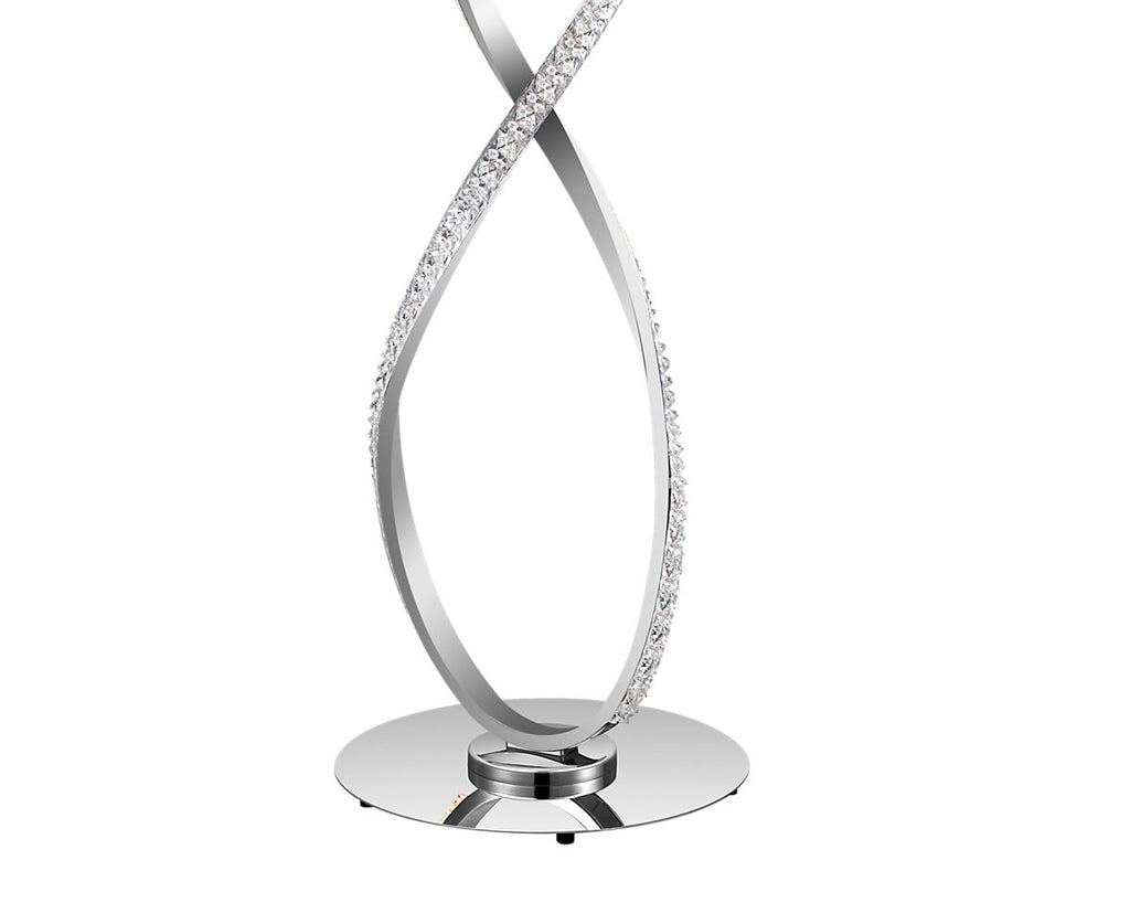 GoodHome Darien Chrome effect LED Floor lamp