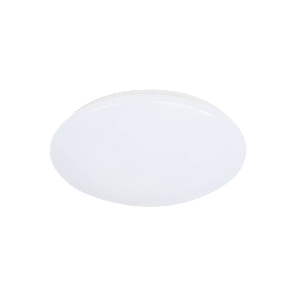 GoodHome Dea Round Matt Metal & plastic White Frosted effect LED Ceiling light