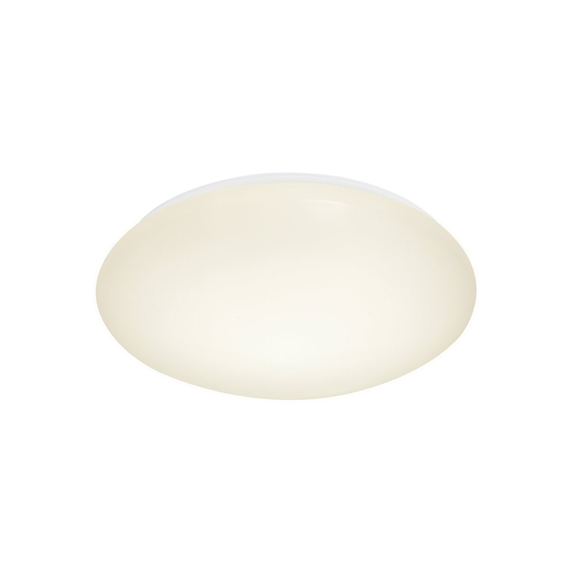 GoodHome Dea Round Matt Metal & plastic White Frosted effect LED Ceiling light
