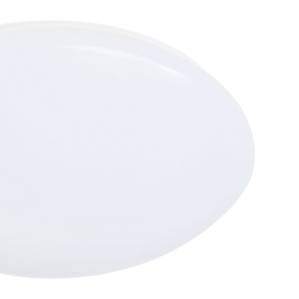 GoodHome Dea Round Matt Metal & plastic White Frosted effect LED Ceiling light