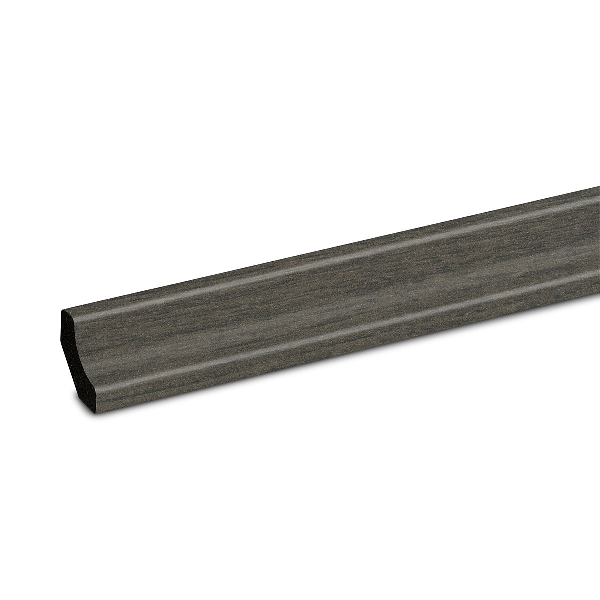 GoodHome DECOR370 Grey Wood effect Water resistant Scotia trim, 220cm