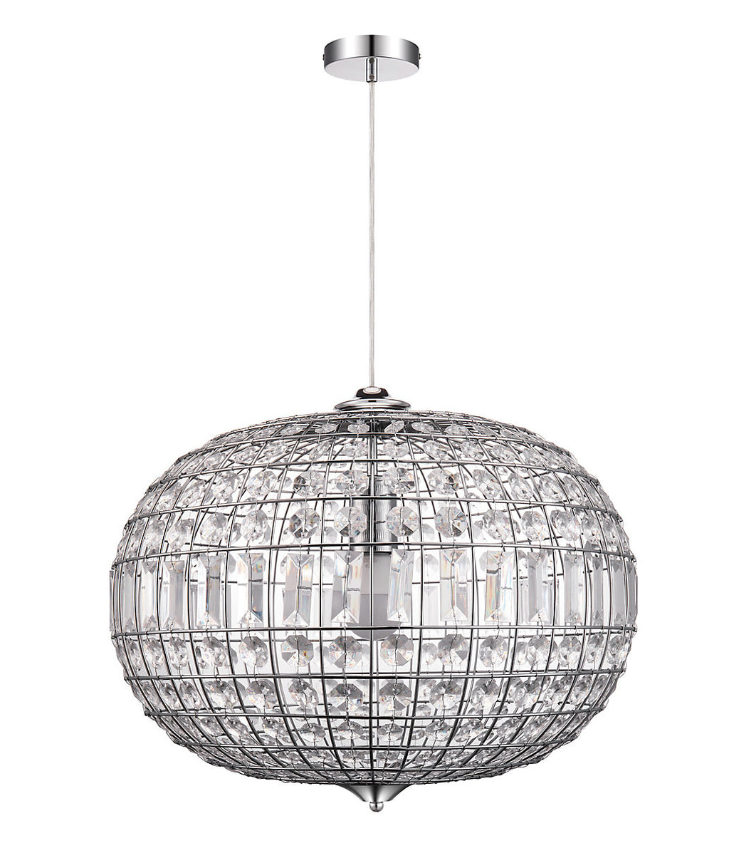 GoodHome Digya Chrome effect Pendant ceiling light, (Dia)450mm