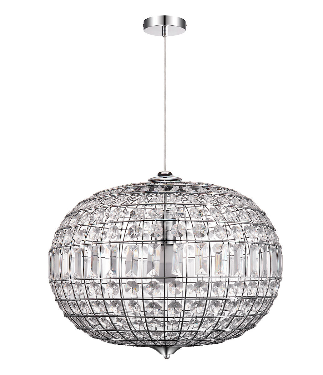 GoodHome Digya Chrome effect Pendant ceiling light, (Dia)450mm