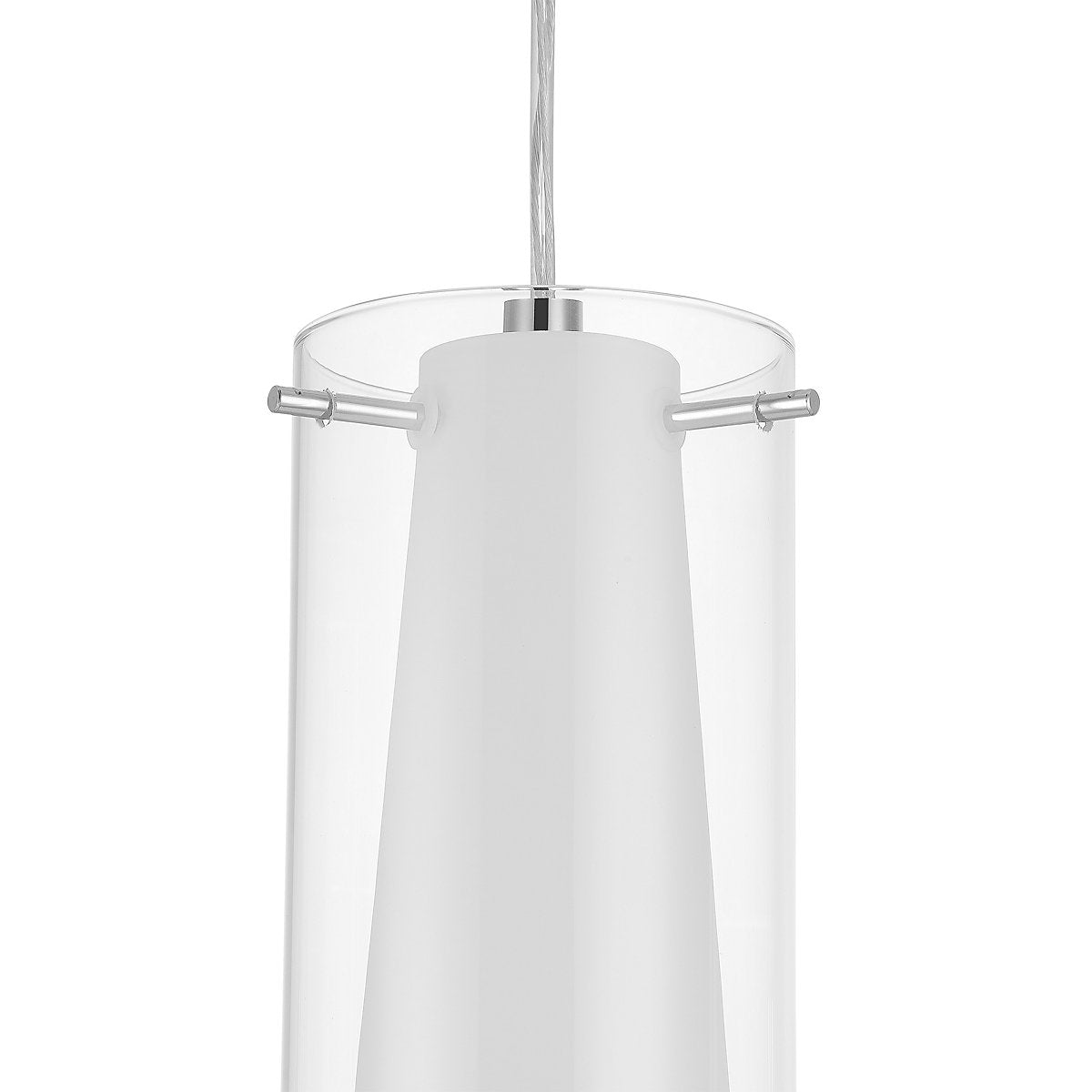 GoodHome Dimonika White Chrome effect 3 Lamp Pendant ceiling light, (Dia)110mm