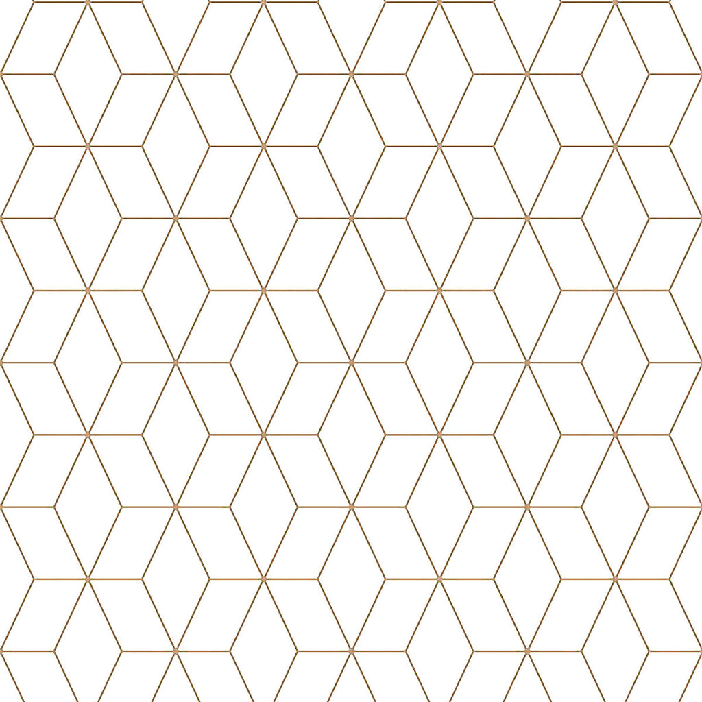 GoodHome Donnington Cream Metallic effect Geometric Smooth Wallpaper