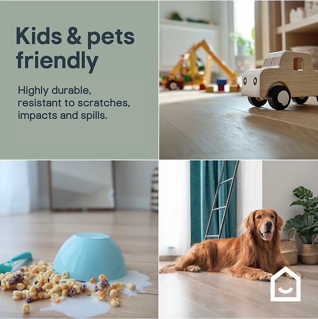 GoodHome Dovercourt Honey Natural Golden oak effect Structured Laminate Flooring, 1.99m²