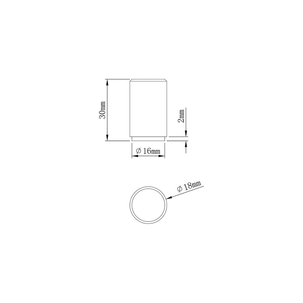 GoodHome Dukkah Satin Nickel effect Kitchen cabinets Round Pull Handle (L)1.8cm (D)30mm, Pack of 2