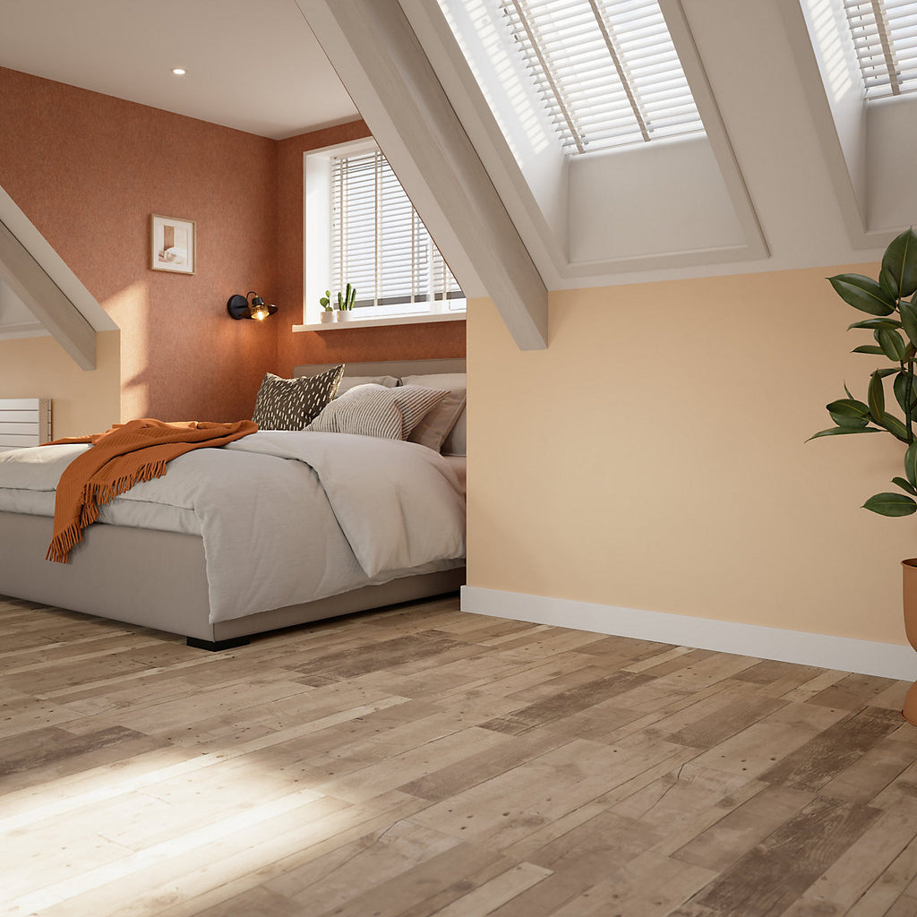 GoodHome Dunwich Blond & light oak Patchwork Natural Mixed wood effect Laminate Flooring Sample