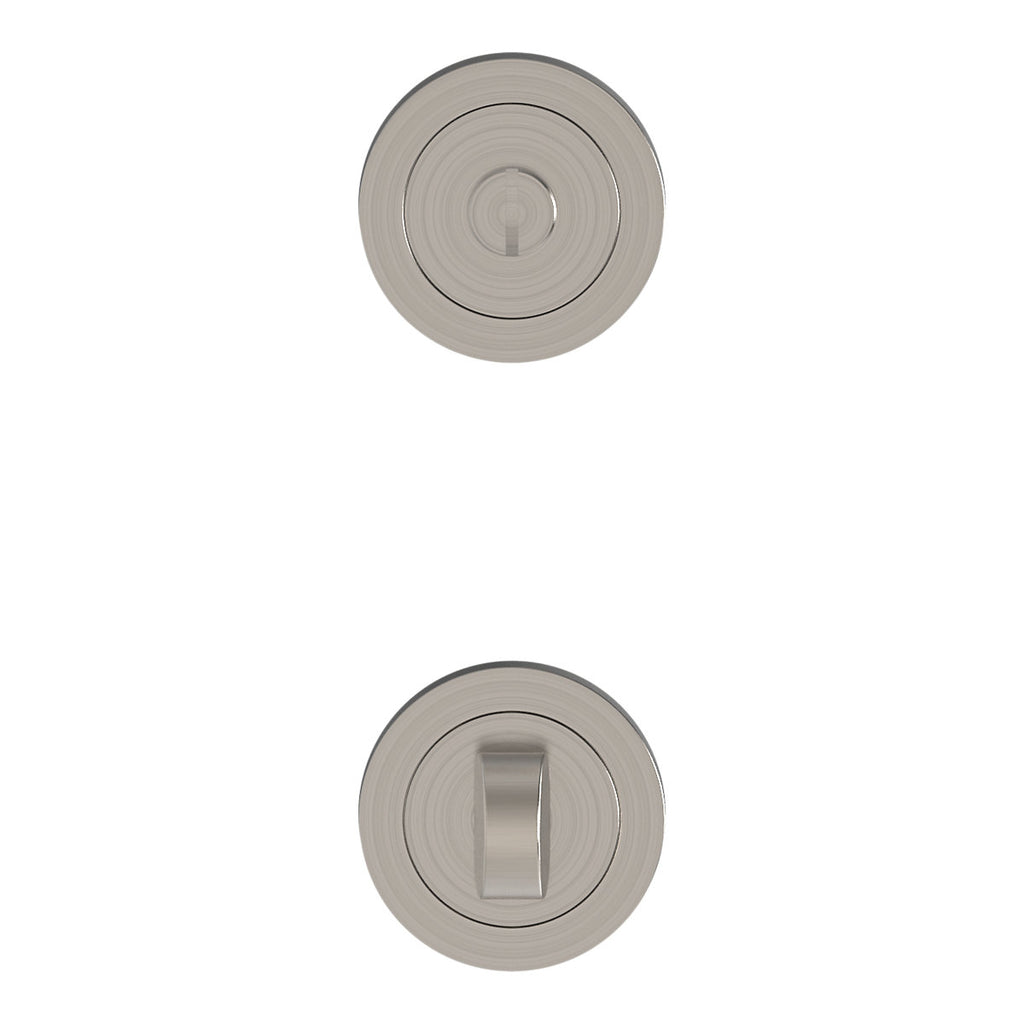 GoodHome Duod Brushed Grey Nickel effect Round Thumbturn, Pair